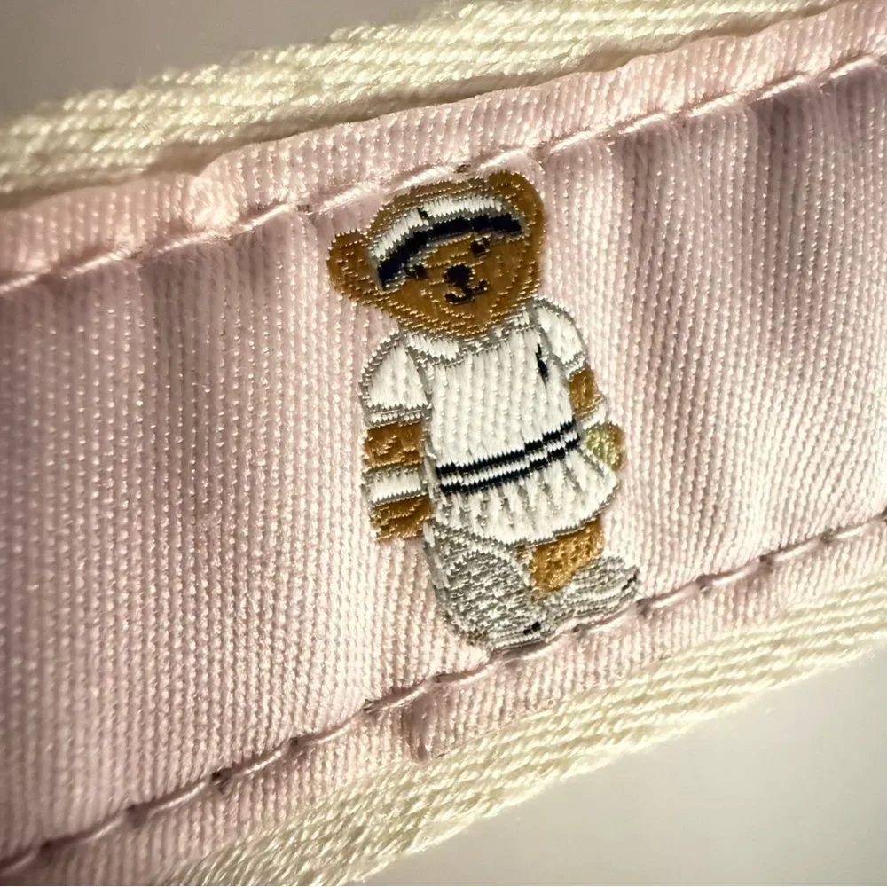 Polo Ralph Lauren Pink Tennis Bear Canvas Belt – Kids XS / Extra Small – NWT